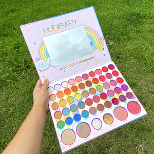 Palette de fards <span class=keywords><strong>à</strong></span> paupières HUDABABY 56 couleurs, directement de l'usine, 5g, poudre scintillante avec finition nacrée mate, commerce extérieur transfrontalier - Product Image 1