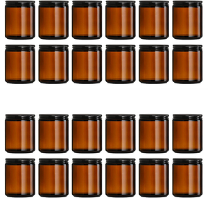 Venta al por Mayor de Frascos de Vidrio Ámbar de 8oz/250ml para Velas, Portavelas con Tapa Metálica Resistente al Calor, para Navidad y Uso Durante Todo el Año - Product Image 5