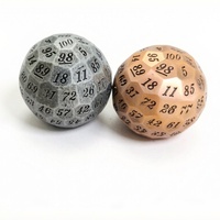 Vente en gros directe usine : Dés polyédriques D100 de 50 mm en métal 100D pour jeux de table et Dungeons and Dragons