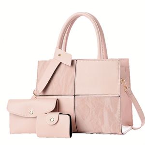 Conjuntos de Moda 3 en 1 para Mujer, Bolsos de Mano Casuales Grandes con Dos Asas de Hombro, Bolsos Tipo Satchel, Bolsos de Mano con Asa Superior - Product Image 2