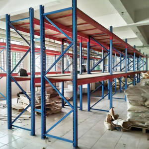 כבד-מעמד תעשייתי 5 שכבתי מדפים מערכת פלדה מחוזקת עץ מתלה מחסן מדפי מדף אחסון תעשייתי לערום אריזה - Product Image 6