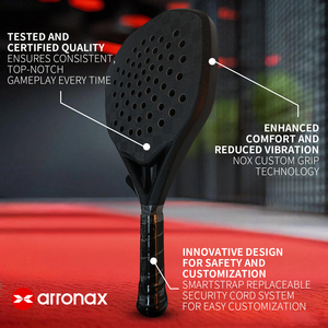 Racchetta da Padel Premium Arronax in Carbonio 18K, Nucleo in EVA Nero MLD, Racchetta Professionale con Alto Controllo e Prestazioni di Potenza - Product Image 6