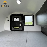 Aluminium léger rv caravan tiny travel trailers teardrop camper trailer for bicycle