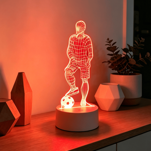 Football Player Style for Soccerfeaturing 3D Acrylic Panel Indoor LED Night <b>Light</b>, Suitable for Bedroom Decoration - Product Image 4