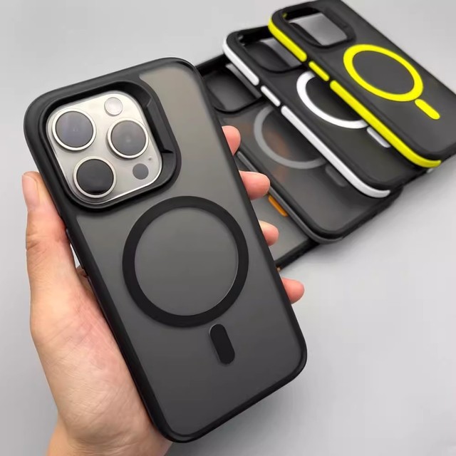 2025 Luxury Magnetic Color Matte Translucent Armor Shockproof Case for iPhone 16 Pro Max 15 Plus 14 Magnet Wireless Charge Cover