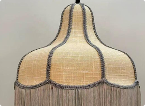 Lampe suspendue vintage classique en tissu à franges, style bohème, pour projets hôteliers - Product Image 4