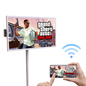 Televisor LED LCD Portátil Inteligente Android de 27 Pulgadas, 12V 120H HDTV, Pantalla Táctil, Wi-Fi, GSM 4G, con Soporte de Pie, Color Blanco - Product Image 4