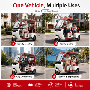 Tricycle Passager Biplace en Gros avec Moteurs Doubles 800W et Batterie 60V 45Ah pour Mobilité Urbaine – Puissant Moteur Double 800W - Product Image 3
