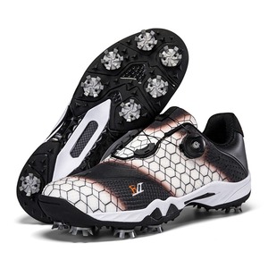 Zapatos de Golf con Diseño Hexagonal Rojo, Cierre Boa y Suela de Goma, Zapatillas Deportivas de Verano para Hombre - Product Image 6