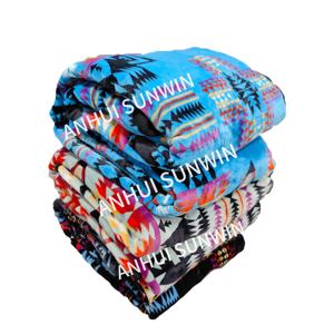 Prix d'usine gris aztèque flanelle polaire jeter couverture géométrique Boho Canada marché King Size couvertures légères pour lit - Product Image 6