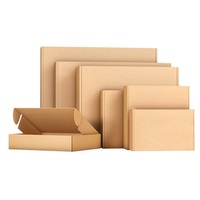 Petite quantité minimale de commande, boîte en carton ondulé kraft recyclé, écologique, biodégradable, avec laminage brillant, impression numérique personnalisée, boîte cadeau