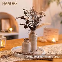 Plateau de table basse décoratif rond moderne en bois Hanobe, 12 pouces, pour salon/salle à manger, comptoir de cuisine