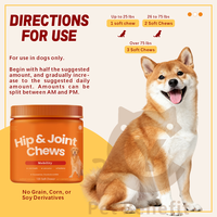 Complément alimentaire pour les articulations des chiens, sous forme de comprimés à mâcher, avec glucosamine, chondroïtine, MSM - Absorption rapide pour toutes les races, personnalisable OEM/ODM
