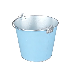 Secchielli Rotondi in Metallo e Plastica da 5qt/10qt, Contenitori per Birra e Ghiaccio, Vasche per Bevande per Feste - Product Image 1