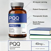Capsules PQQ à Marque Blanche OEM 40mg Pyrroloquinoline Quinone pour la Santé Cérébrale, l'Énergie Cellulaire, la Mémoire et la Concentration – Soutien Adulte Végétalien