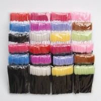 Lot de 50 brosses à cils et sourcils jetables en nylon à tige spirale solide pour la beauté - Vente en gros