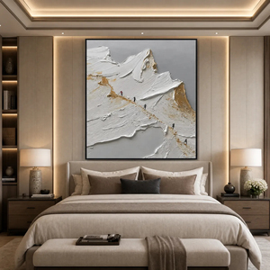 The Ascent Textured <b>Abstract</b> Mountain Impasto Oil Painting On <b>Canvas</b> With Frame Contemporary Landscape Art Hand Painted - Product Image 2