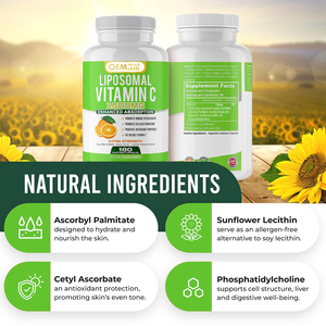 Cápsulas de Vitamina C Liposomal OEM 1500mg, Suplemento de Ácido Ascórbico de Alta Absorción, Apoya la <span class=keywords><strong>Salud</strong></span> Inmunológica - Product Image 4