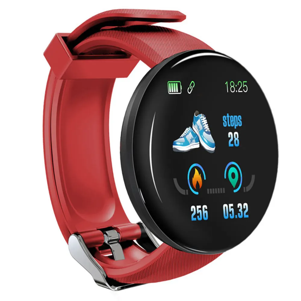 D18 Pulsera Inteligente Smartwatch Bracelet Sport Tracker Pedometer Blood Pressure Smart Watch for Men Women