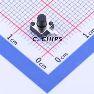 TS4555B3J Tactile Switch Through hole Component (THT) Switch Single Pole Single Throw Round Button 2.5N Right Angle Insert - Product Image 1