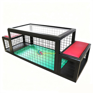 Machine de jeu de football d'arcade à monnayeur, table de soccer en métal et verre trempé pour 2 joueurs, idéale pour les centres commerciaux - Product Image 5