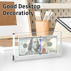 Factory Customized Acrylic Self-Standing Currency Display Frame Dollar Bill Money Collector Ticket Protector Photo Frame - Product Image 2