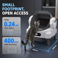 Bac à litière autonettoyant XXL, bac à litière automatique pour chat avec contrôle par application, contrôle des odeurs, capteurs de sécurité anti-pincement et entrée basse