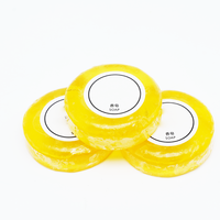 Savon d'hôtel de petite taille, film transparent de forme ronde personnalisée, fabriqué en usine