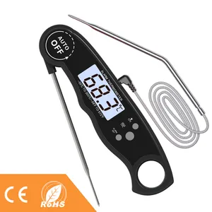 Großhandel heiß verkaufen Digital Cooking Food Fleisch Raucher Thermometer BBQ Grill Thermometer mit 2 Edelstahl Sonden