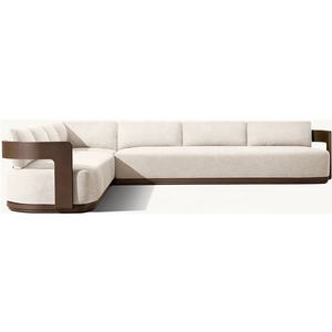 Meubles d'usine à décompte élevé canapé d'extérieur moderne sectionnel personnalisable en aluminium de style luxe - Product Image 1