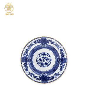 Nouveau Style Assiette Ensemble De Luxe Bleu Floral Dîner Ensemble Fine Bone China <span class=keywords><strong>Vaisselle</strong></span> De Mariage <span class=keywords><strong>Vaisselle</strong></span> pour Événement & Restauration & Location - Product Image 4