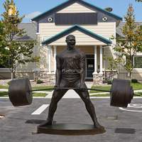 Jardin extérieur Art moderne Bronze haltérophilie Muscle Man Statue Sculpture pour Collection