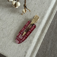 Barrettes à cheveux noires d'usine, épingles à cheveux, fleurs tendance, logo personnalisé, épingle à cheveux de Noël, épingles à cheveux lisses