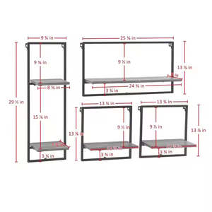 ชั้นโชว์แบบลอย4ชิ้นสำหรับห้องนั่งเล่น