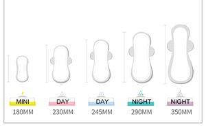 Serviette hygiénique féminine en coton personnalisée avec <span class=keywords><strong>film</strong></span> PE - Product Image 5