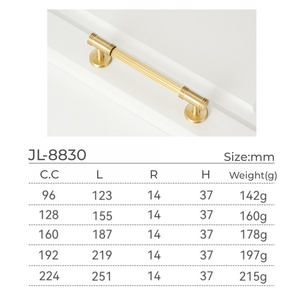 JOYLIFE Minimalist Solid Brass Bar Pull, Single Hole <strong>Handle</strong> for <strong>Flush</strong> Mount on Drawer and Cabinet <strong>Door</strong> - Product Image 2