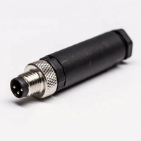 Câble adaptateur mâle en acier GIET M8 avec prise en caoutchouc PVC, connecteur circulaire étanche en laiton à 3, 4, 5, 6, 8, 12 broches