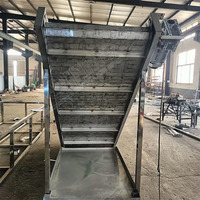 Convoyeur à chaîne à gratteur pour usine minière, vitesse réglable, bande en acier inoxydable durable, longueur 100m, résistant à la chaleur et au feu