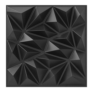 3D PVC Panel tường cho TV nền trang trí trong nhà màu đen 3D Tường bao gồm bảng mô hình khác nhau 30*30 50*50cm - Product Image 1