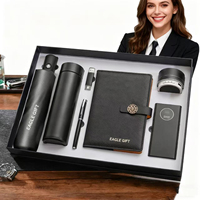 Nouvelle conception 2025 – Coffret cadeau d'affaires de luxe personnalisé avec logo : Thermos, carnet, stylo, parapluie, clé USB – Idéal pour la fête des pères