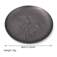Porte-gobelet rond en métal Gunmetal mat petites assiettes tasses à thé sous-verres tasses tasses à café soucoupe accessoires d'isolation thermique