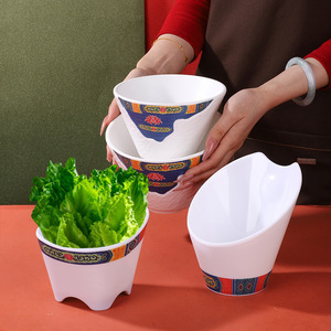 Ensemble de vaisselle créative en mélamine pour fondue, seau à légumes, bol de forme irrégulière pour usage quotidien - Product Image 2