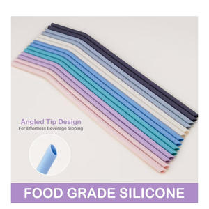 Pajitas de Silicona Extra Largas, Reutilizables, Cortables, Flexibles, Seguras, Libres de BPA, Resistentes a Altas Temperaturas, Marca FST, para el Hogar, Bar, Viajes - Product Image 3