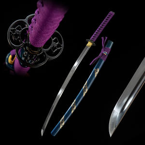 Épées de samouraï dorées fluides de 102 cm, forgées à la main Longquan, épées Iaii monobloc, cadeau pour garçon, accessoire de cosplay, ornement de collection, katanas - Product Image 6