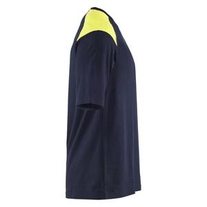 Blaklader-347617378933XXL เสื้อทีเชิ้ตทนไฟสีกรมท่า/Hi-Vis สีเหลือง EAN 7330509891469 Flame resistant Workwear - Product Image 4
