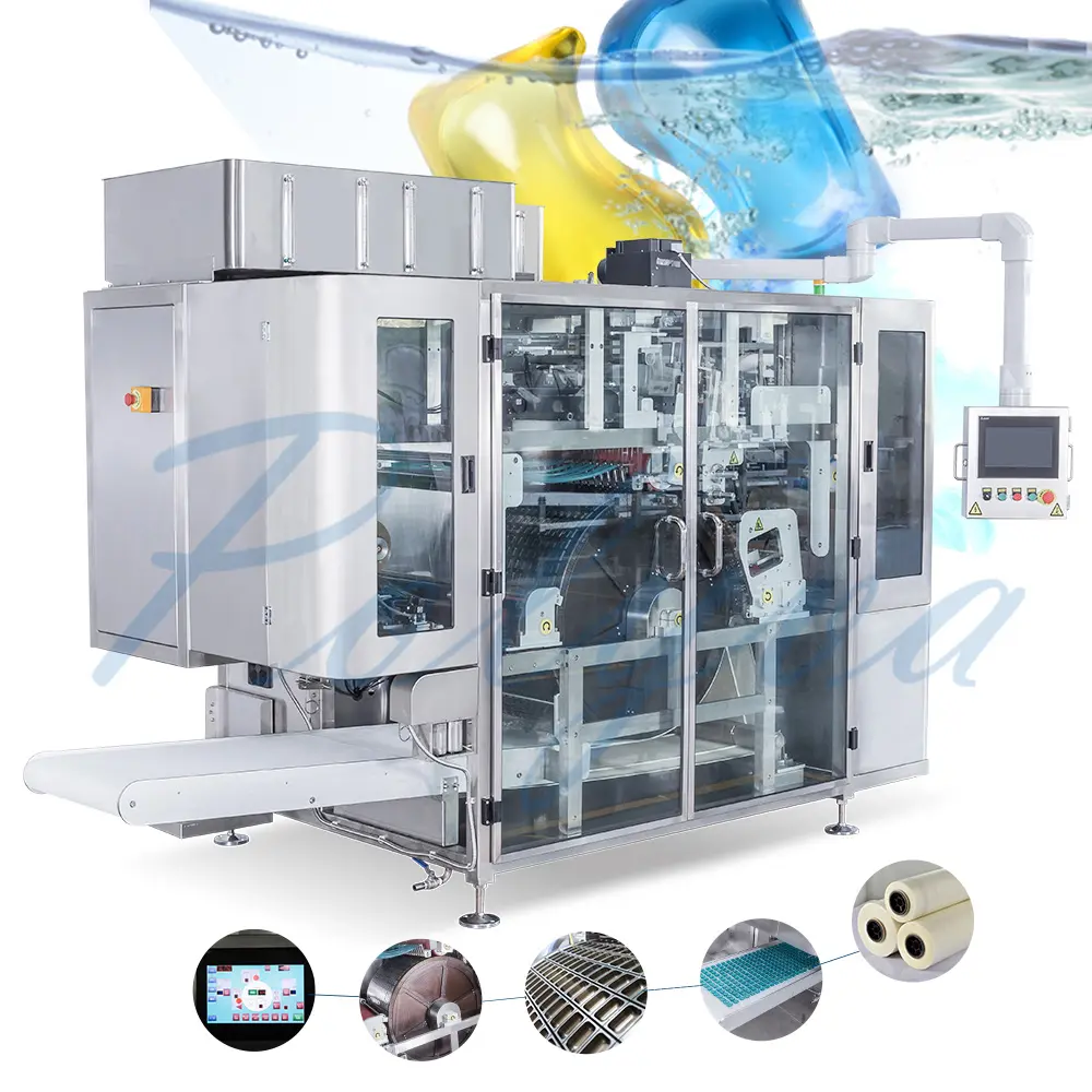 Polyva 고용량 액체 세제 포드 제조 기계 Pva 세탁 세제 포드 제조 오일 기계