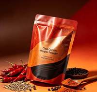 OEM ODM Klantspecifiek logo staande ritssluitingszak BOPP/AL/PE gelamineerde aluminiumfolie zak voor chili, komijn en peperpoeder