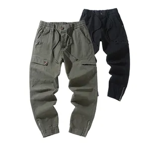 Stock Fashion Young Men cotton Pant Young Safari Pockets Casual Pant Outdoor Cargo Long Trousers