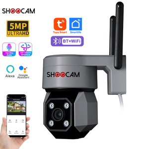 Shoocam 5MP ống kính kép ngoài trời 5G không dây Wifi Camera An Ninh tầm nhìn ban đêm đầy đủ màu sắc ai phát hiện chuyển động Hệ thống camera <span class=keywords><strong>CCTV</strong></span> - Product Image 1