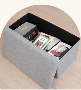 Banc de rangement pliable moderne en tissu, banc en MDF en bois durable pour le salon, canapé-<span class=keywords><strong>lit</strong></span> - Product Image 3